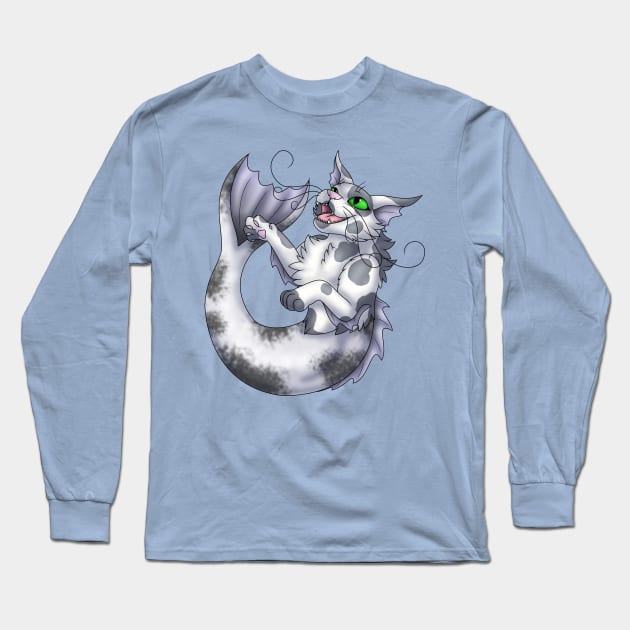 Purrmaid: Grey Bicolor Long Sleeve T-Shirt by spyroid101